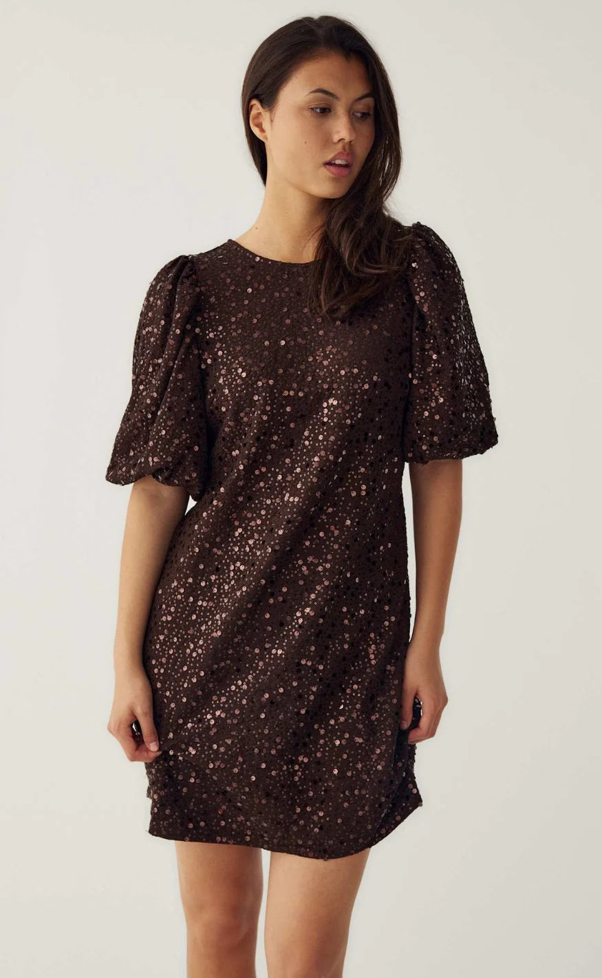 Pastis Short Dress Chocolate