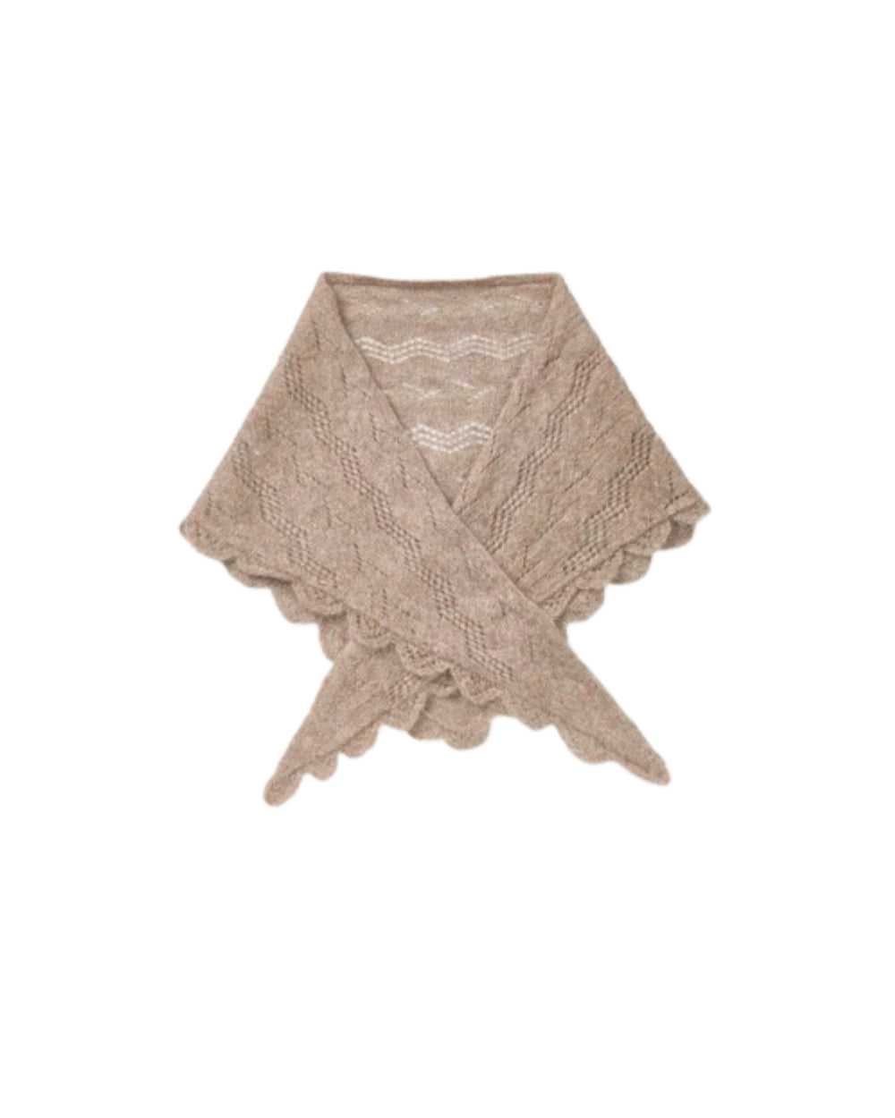 Opany Triangle Scarf Melange Brown