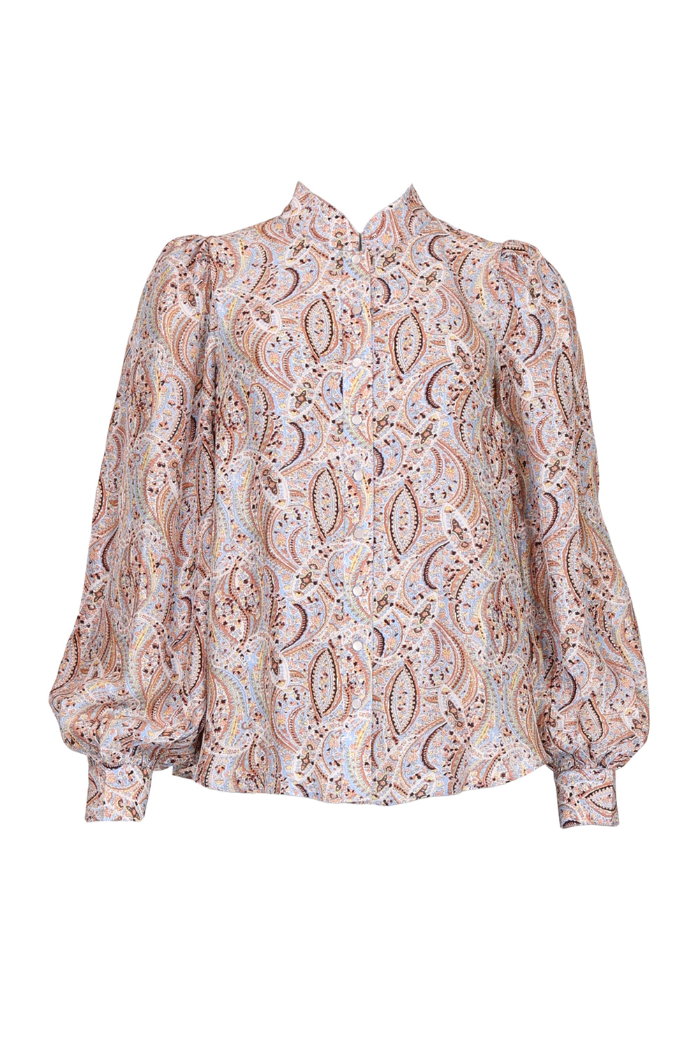 Striped Organza Blouse Delicate Paisley