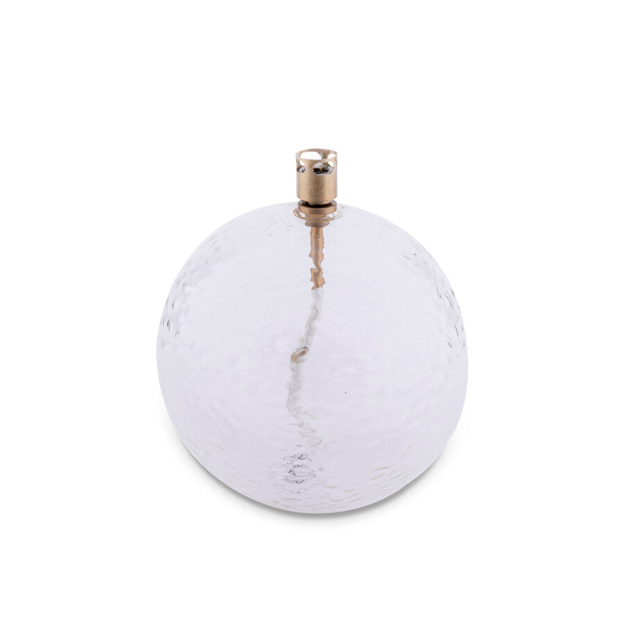 Oljelampe Round Hammered Brass Small