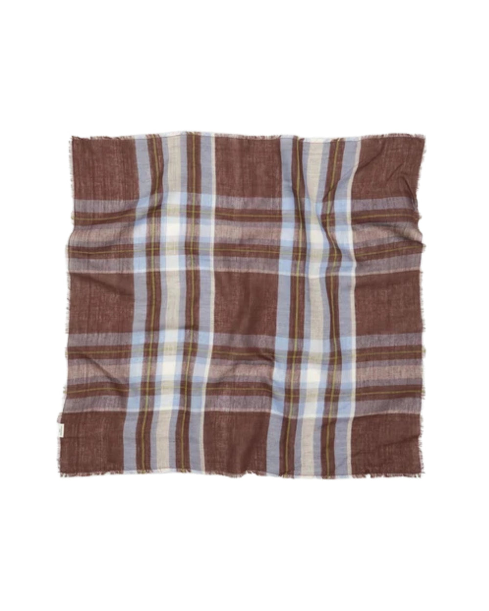 Plaidia Cowea Scarf Cappuccino Brown