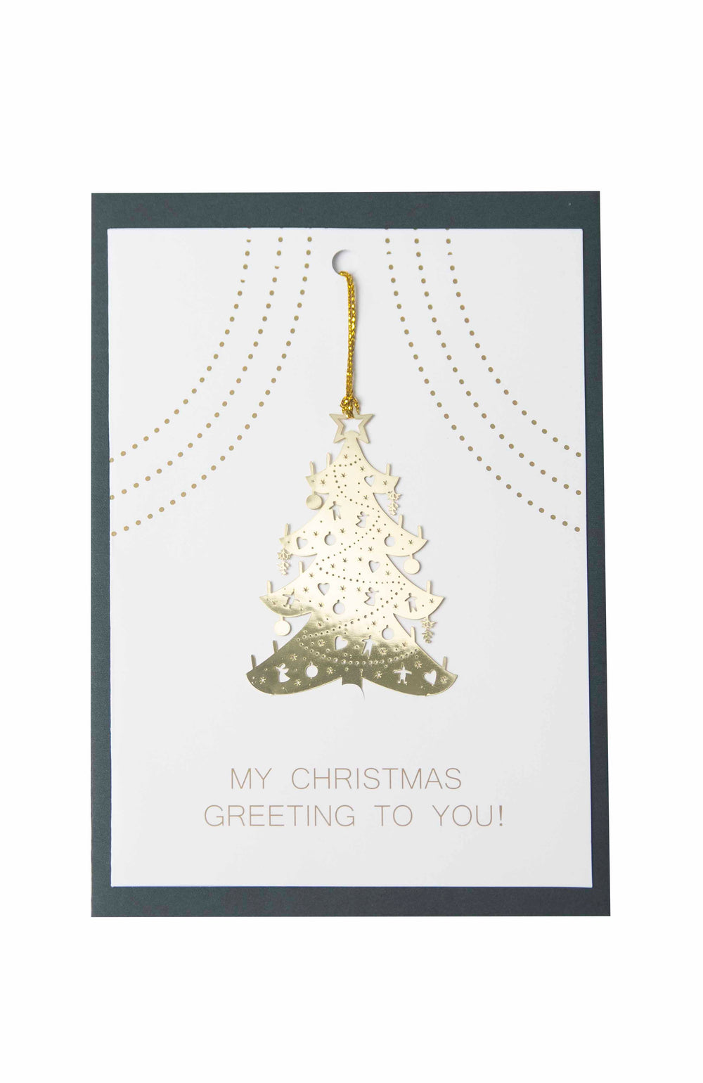 Postcard Christmas Tree Gold
