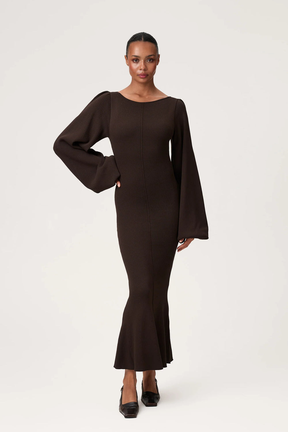Rennes Maxi Dress Brown