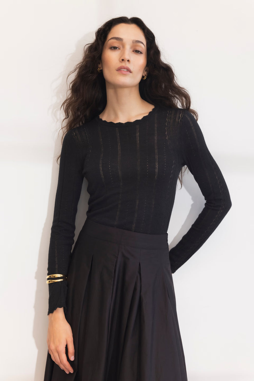Safir Knit Top Black