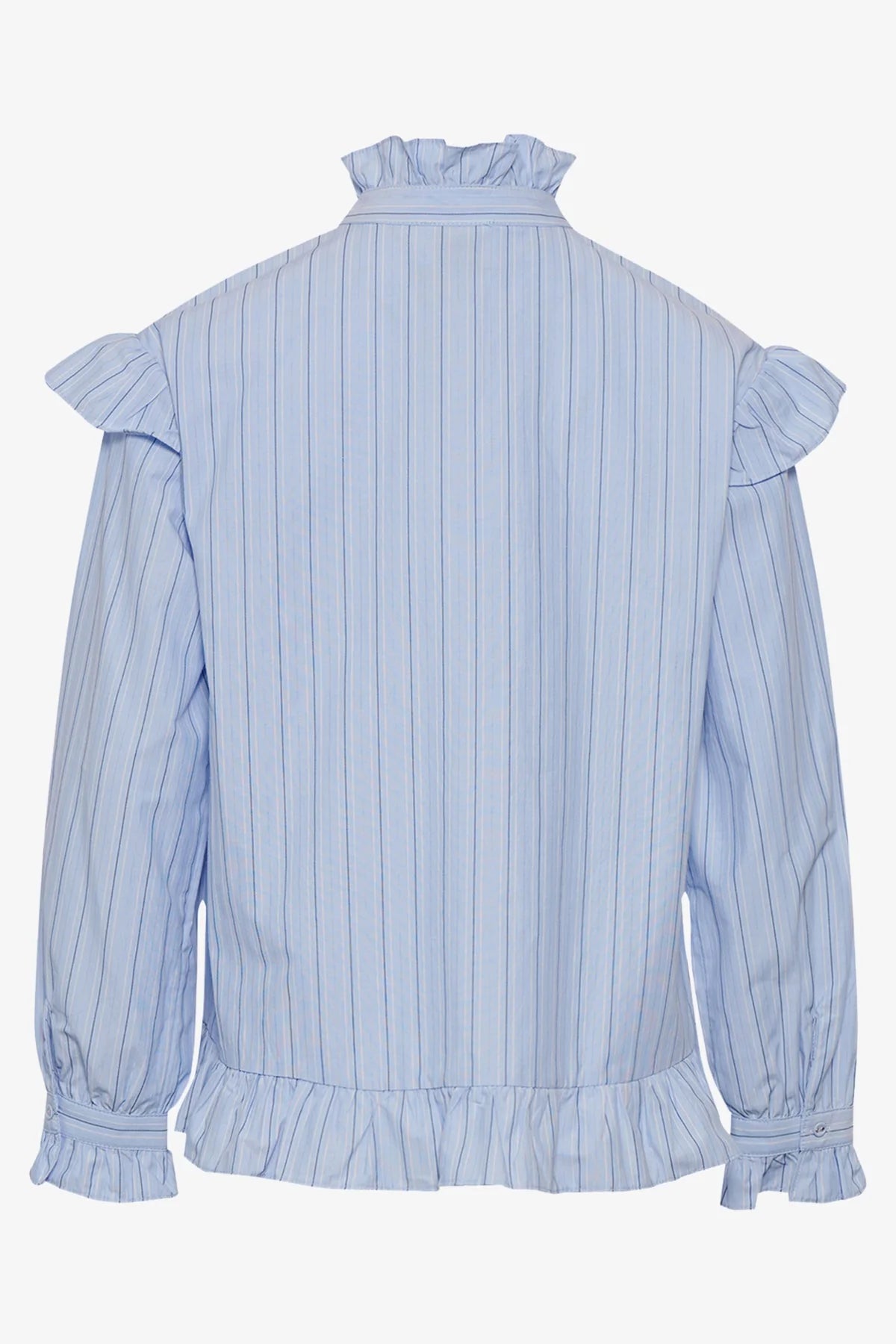 Noella Sally Blouse Light Blue Stripe - hvittrad.no