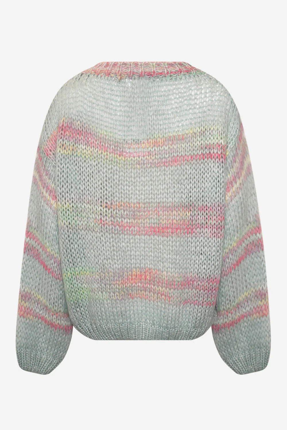 Noella Shilo L/S Knit Jumper Blue/Pink Rainbow - hvittrad.no