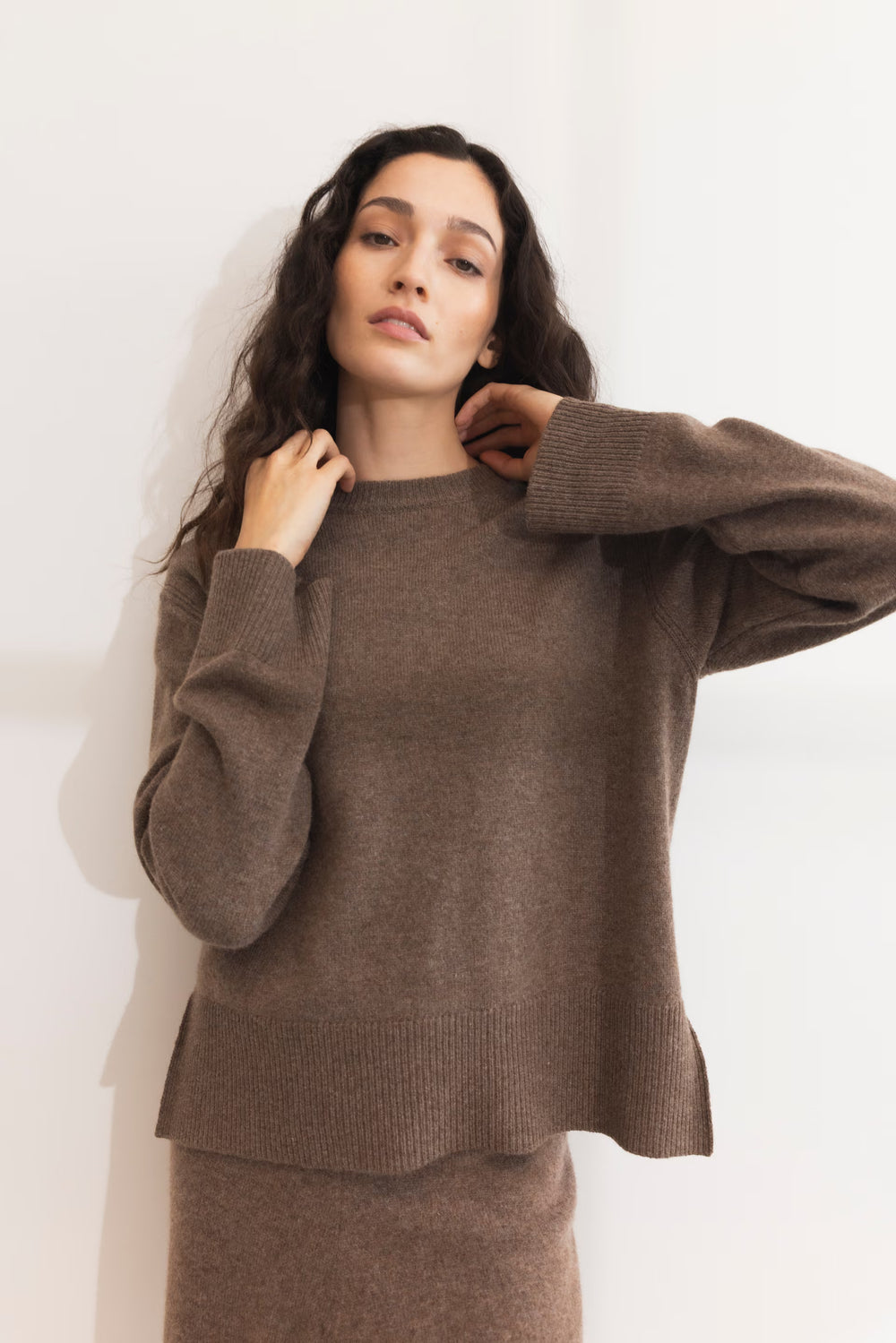 Shirley Knit Dark Taupe Melange