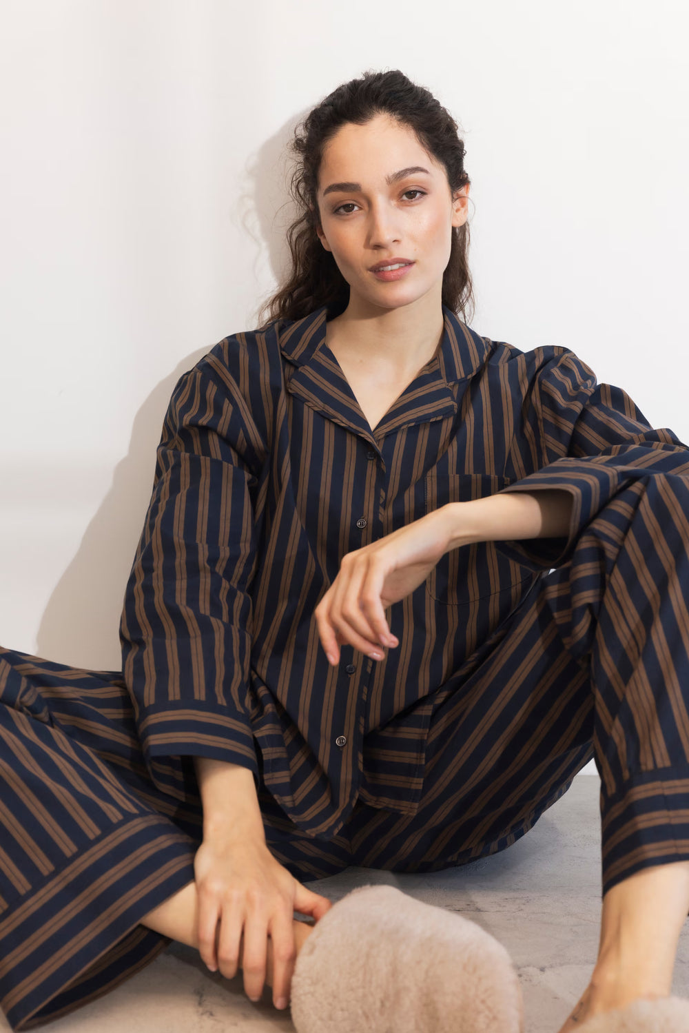 Soire Pyjamas Set Navy Stripe