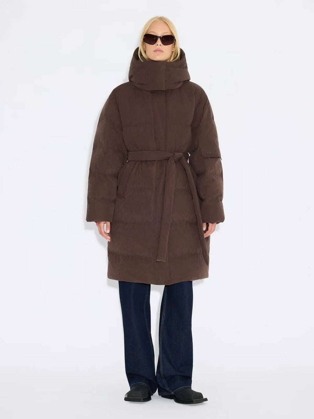 Steilia Brushed Down Coat Brown
