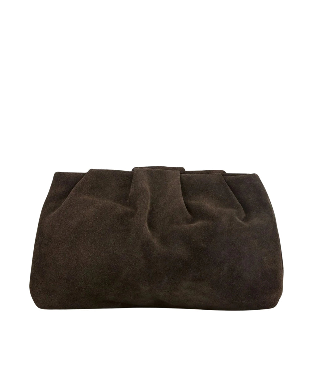 Suede Clutch Bag Chocolate Torte