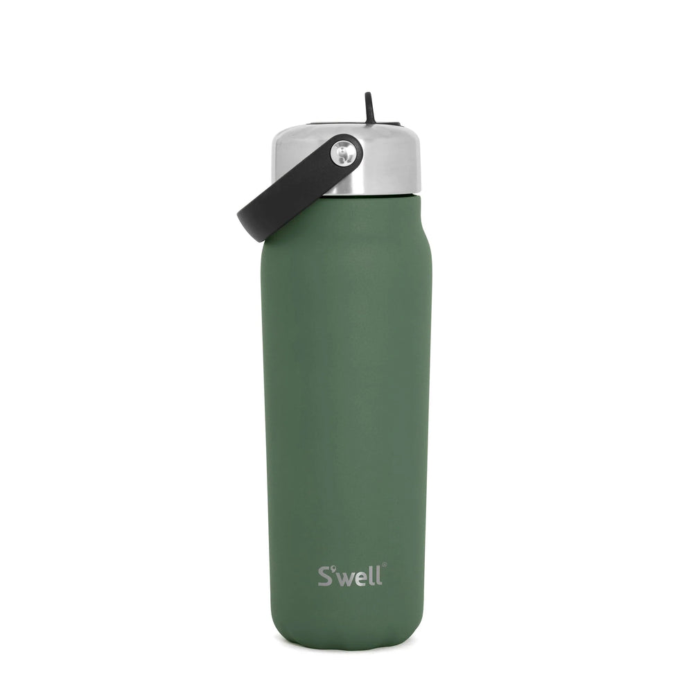 Explorer Flip Straw Bottle Small Green Jasper 700ML