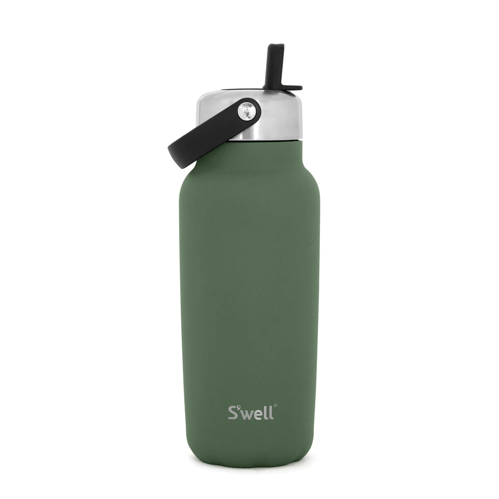 Explorer Flip Straw Bottle Large Green Jasper 940ML