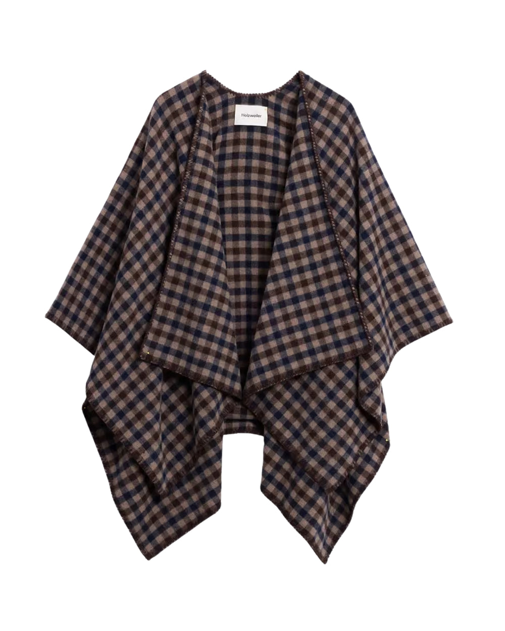 Tableau Poncho Brown Check