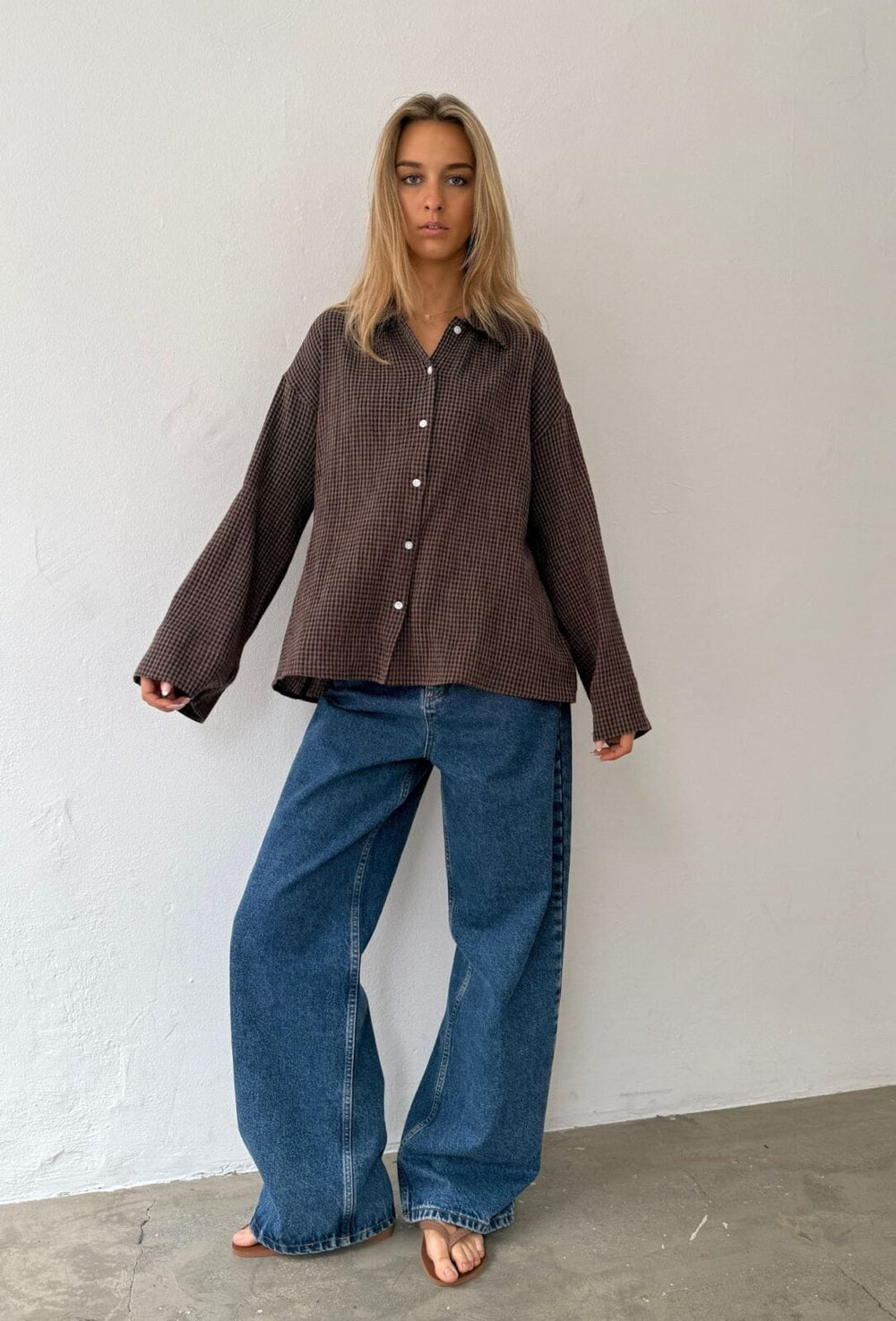 Tinsi Check Shirt Check Mocca/Brown
