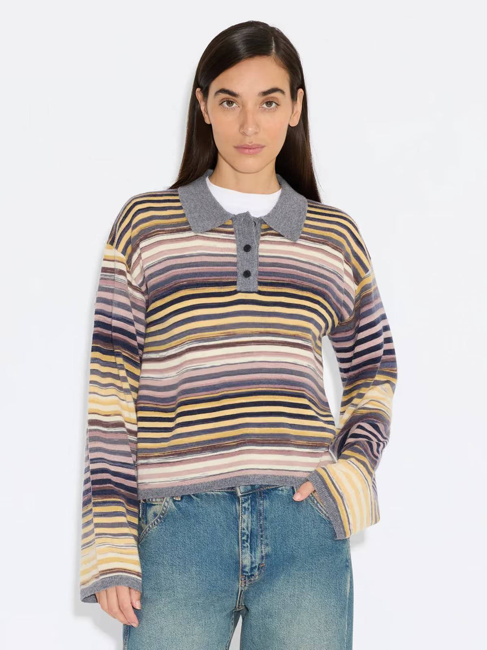 Luna Space Yarn Polo Multicolor