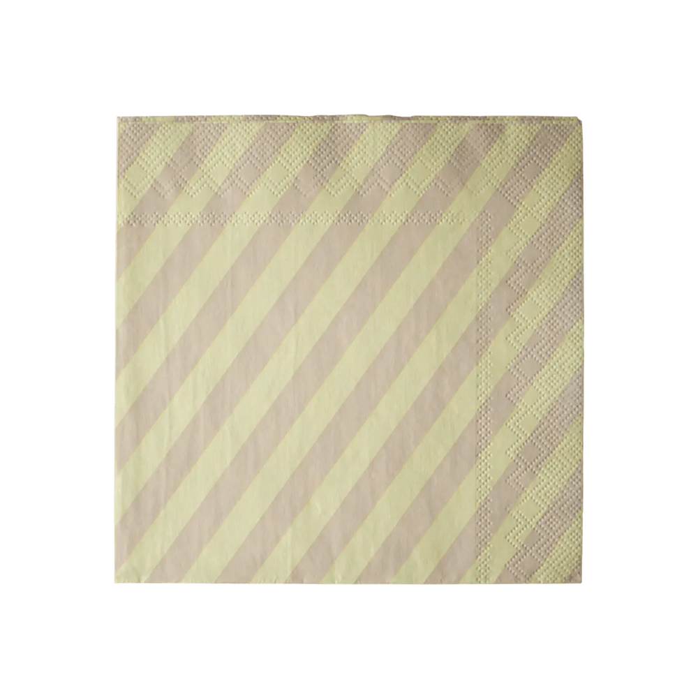 Napkin Stripe Yellow