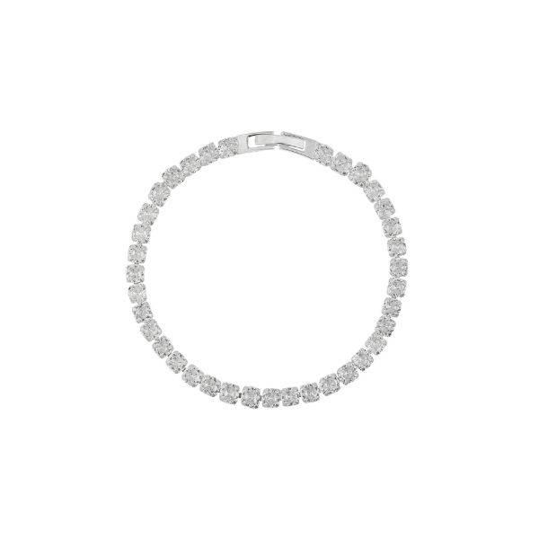 Crystal Tennis Bracelet Silver