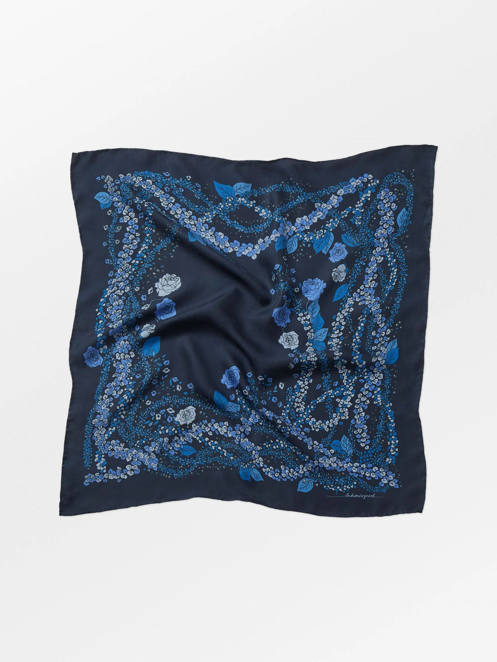 Wintery Twill Sia Scarf Navy Blazer