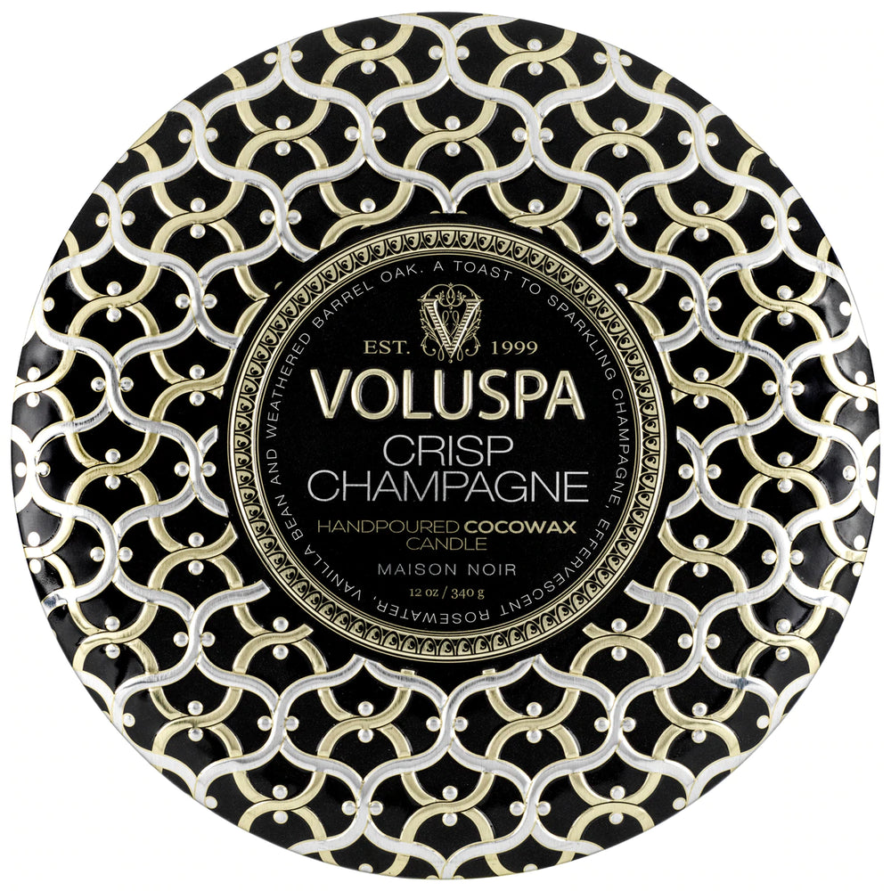 3-Wick Tin Candle – Crisp Champagne 340g
