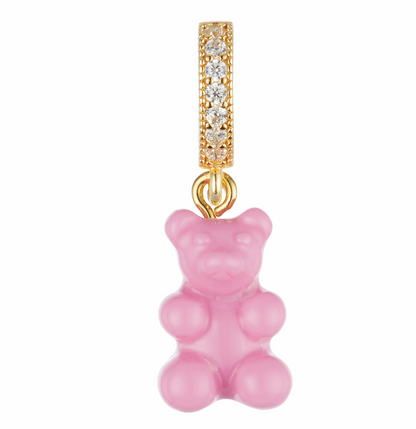 Nostalgia Bear w/Pave Connector – Candy Pink