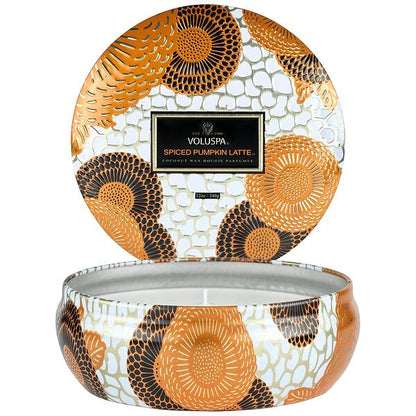 3–Wick Tin Candle – Spiced Pumpkin Latte 340g