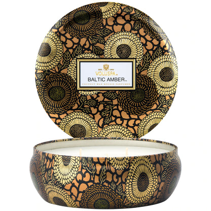 3-Wick Tin Candle – Baltic Amber 340g