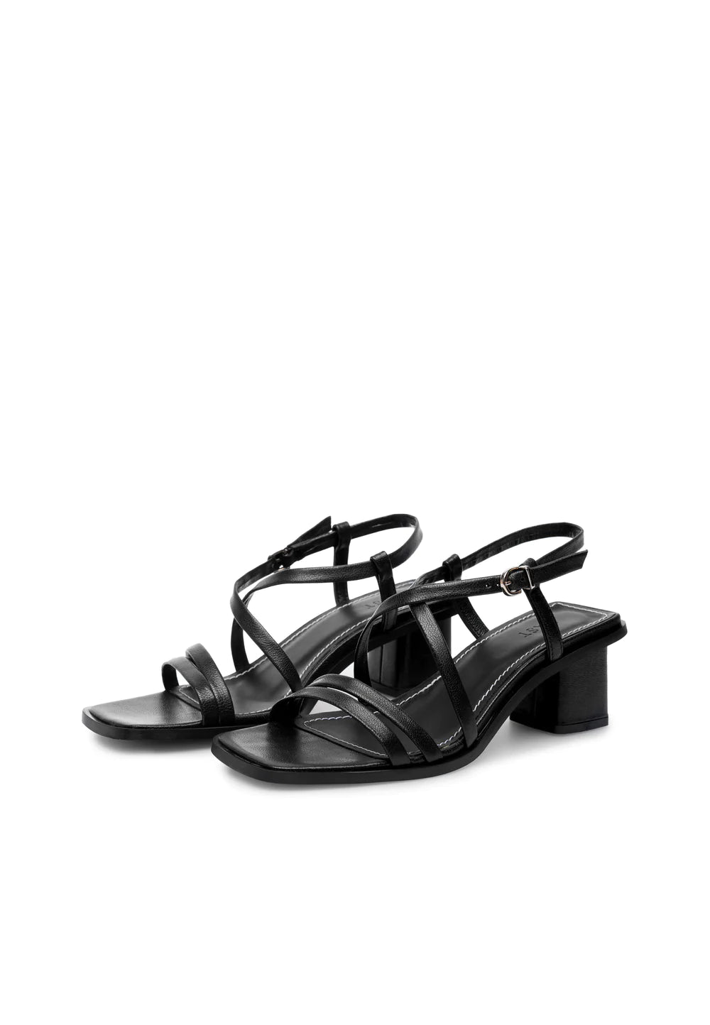 Carrie Leather Black Metallic