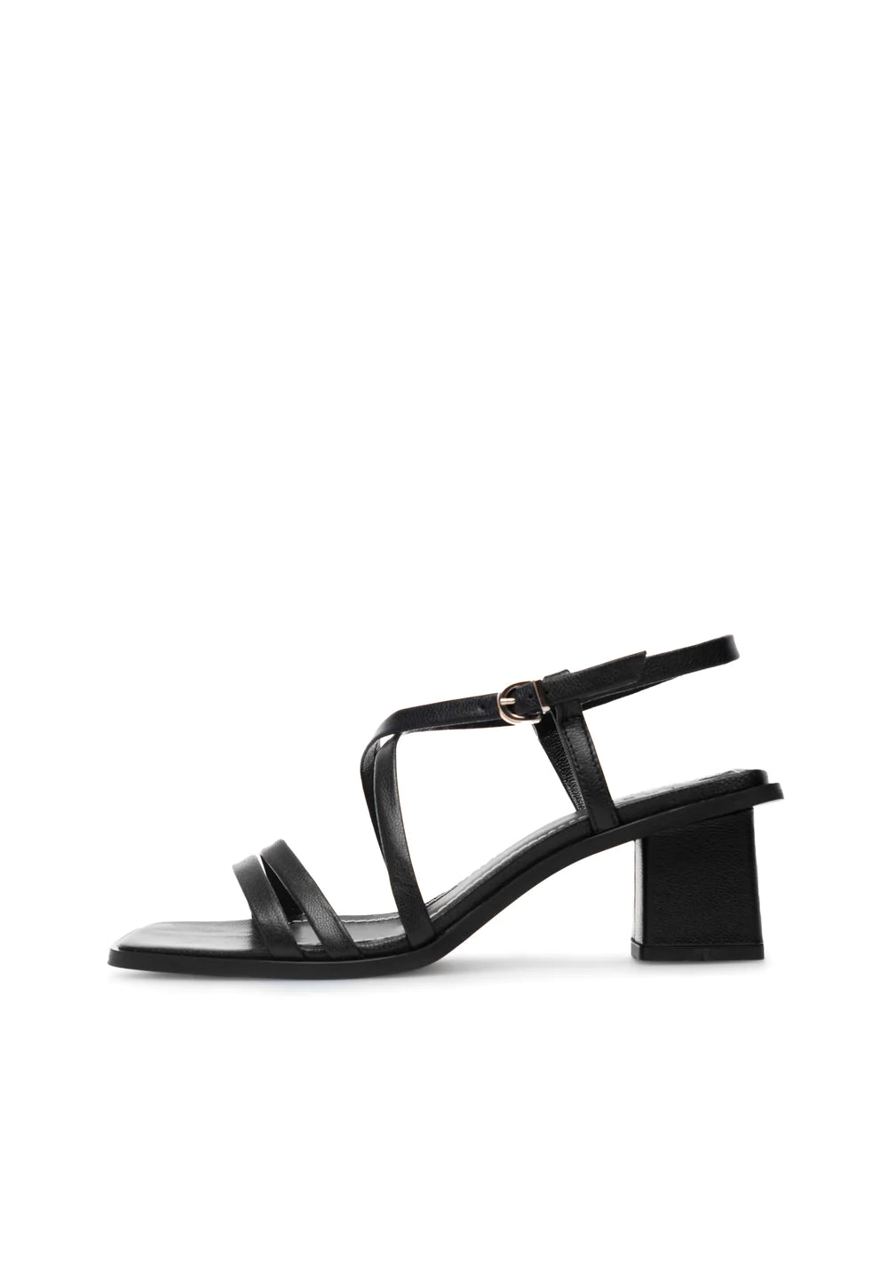 Carrie Leather Black Metallic