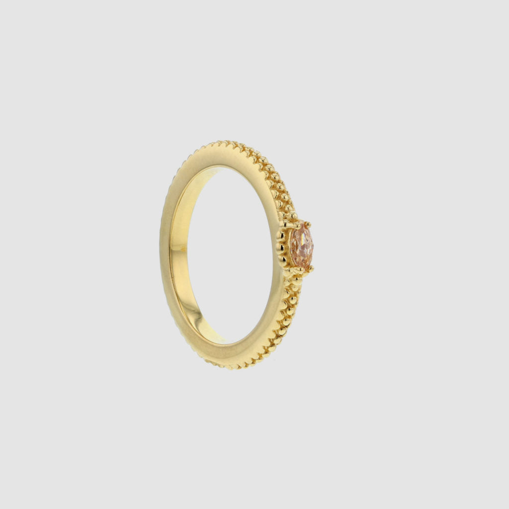 Venus Sculpture Ring Gold/Champagne