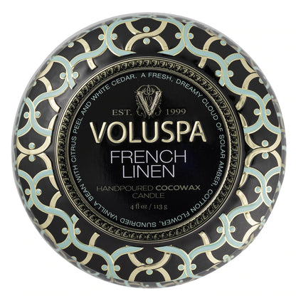 Mini Tin Candle – French Linen 113g