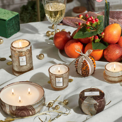 3-Wick Tin Candle – Gilt Pomander & Hinoki 340g