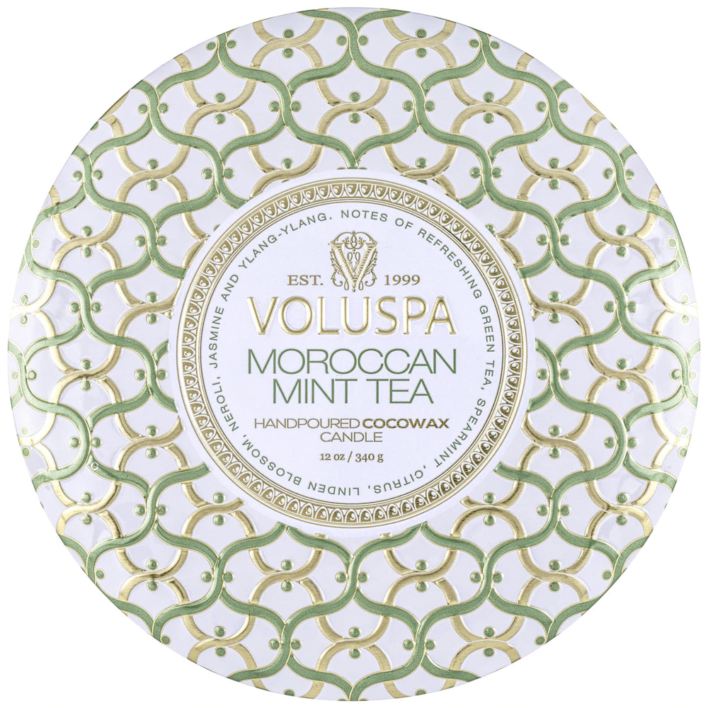 3-Wick Tin Candle – Moroccan Mint Tea 340g