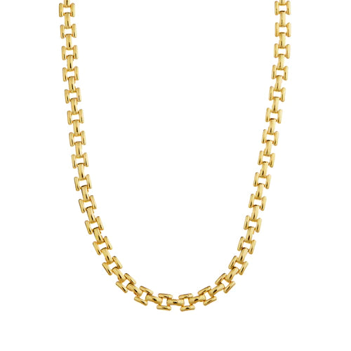 Slim Vintage Link Necklace Gold