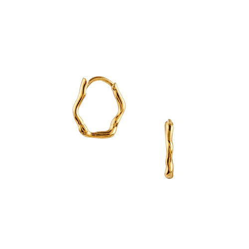Organic Wave Earrings Gold