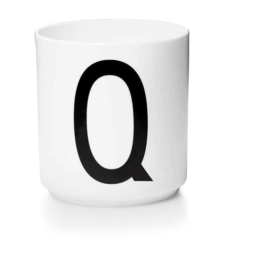 Porcelain Cup White (A-Z) Q