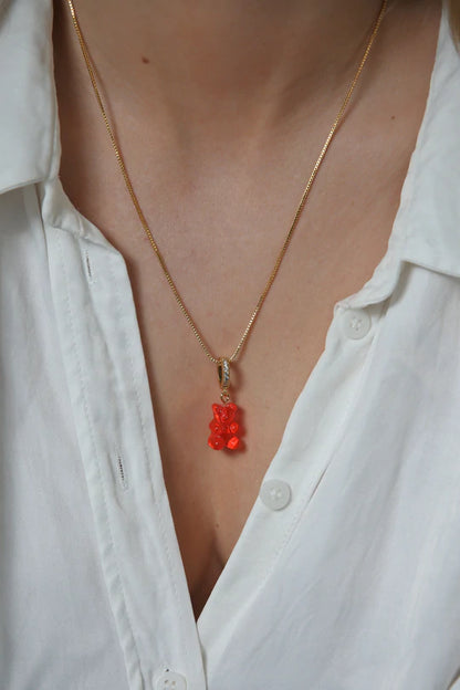 Nostalgia Bear w/Pave Connector - Sangria