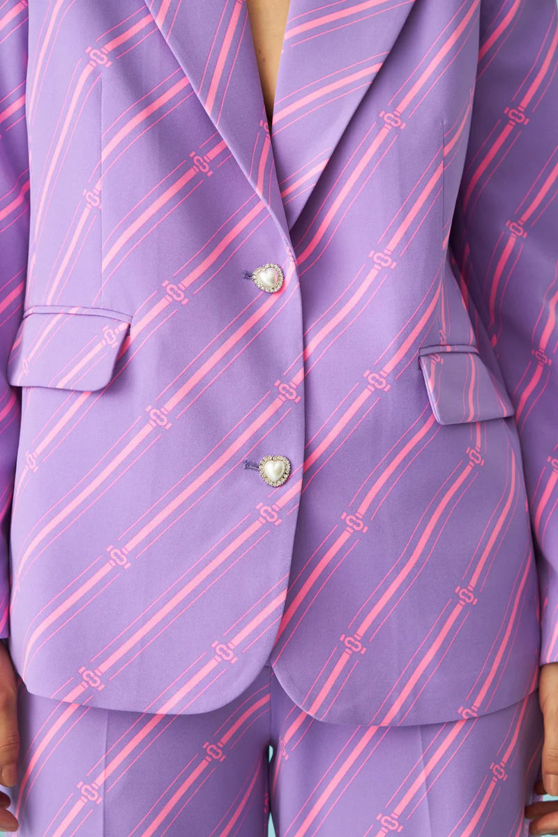 Amycras Blazer Mono Stripe Purple