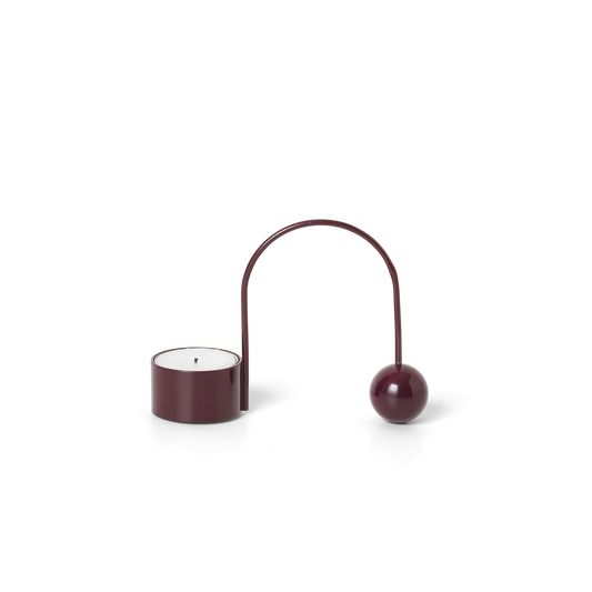 Balance Tealight Holder Dark Aubergine