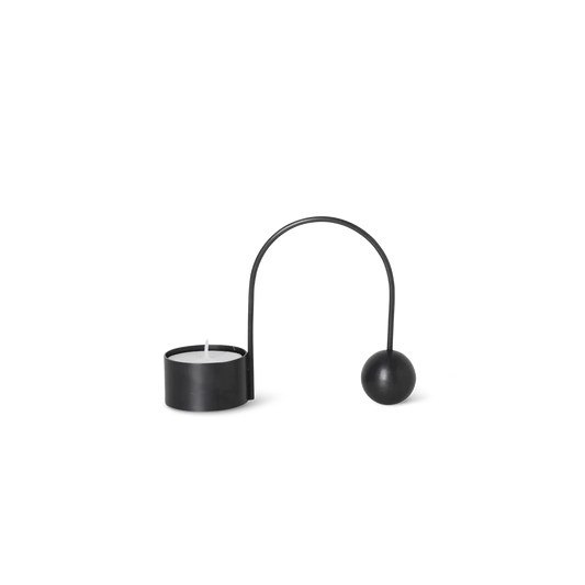 Balance Tealight Holder Black Brass