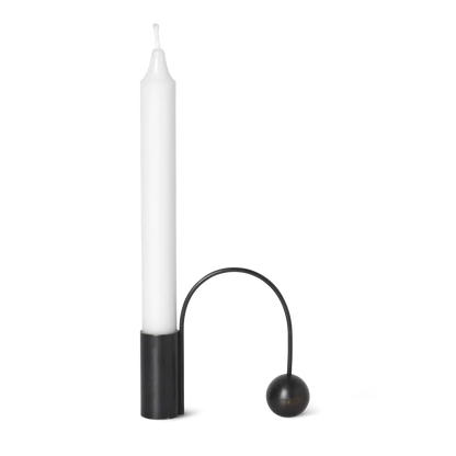 Balance Candle Holder Black Brass