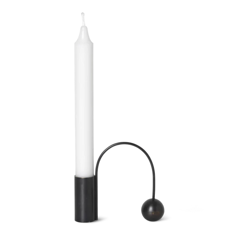 Balance Candle Holder Black Brass