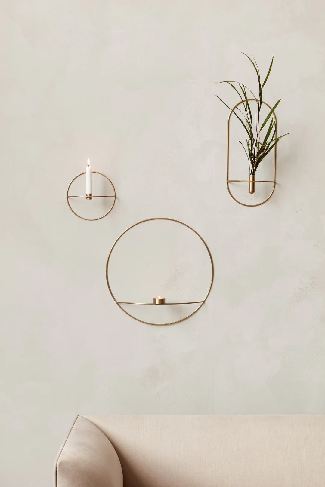 POV Oval Vase/Candleholder Brass