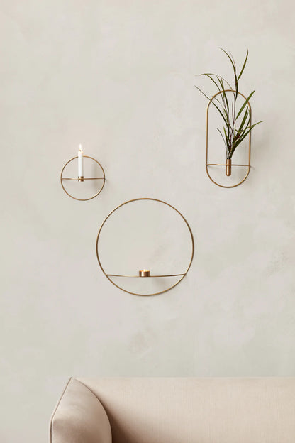POV Oval Tealight Candle Holder Brass
