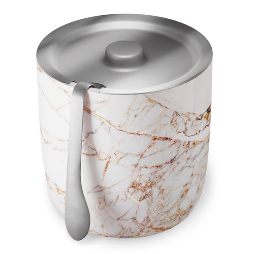 Calacatta Gold Ice Bucket + Tongs 2l