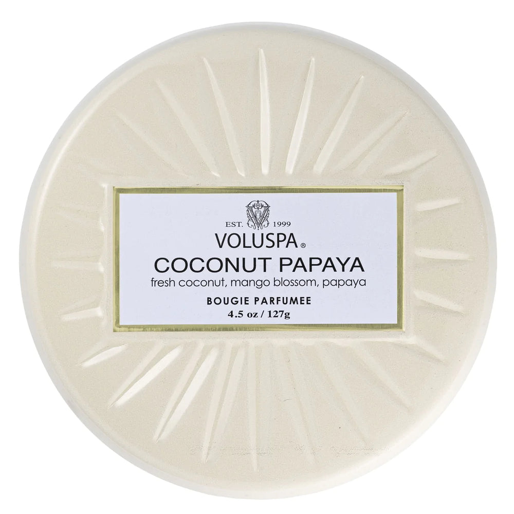 Mini Tin Candle – Coconut Papaya 113g