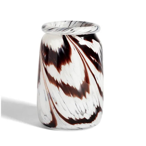 Splash Vase Roll Neck L Coffee and White