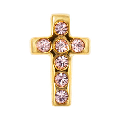 Cross Crystal 1 Pcs Gold Plated Rose