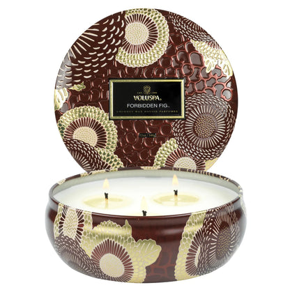 3-Wick Tin Candle – Forbidden Fig 340g