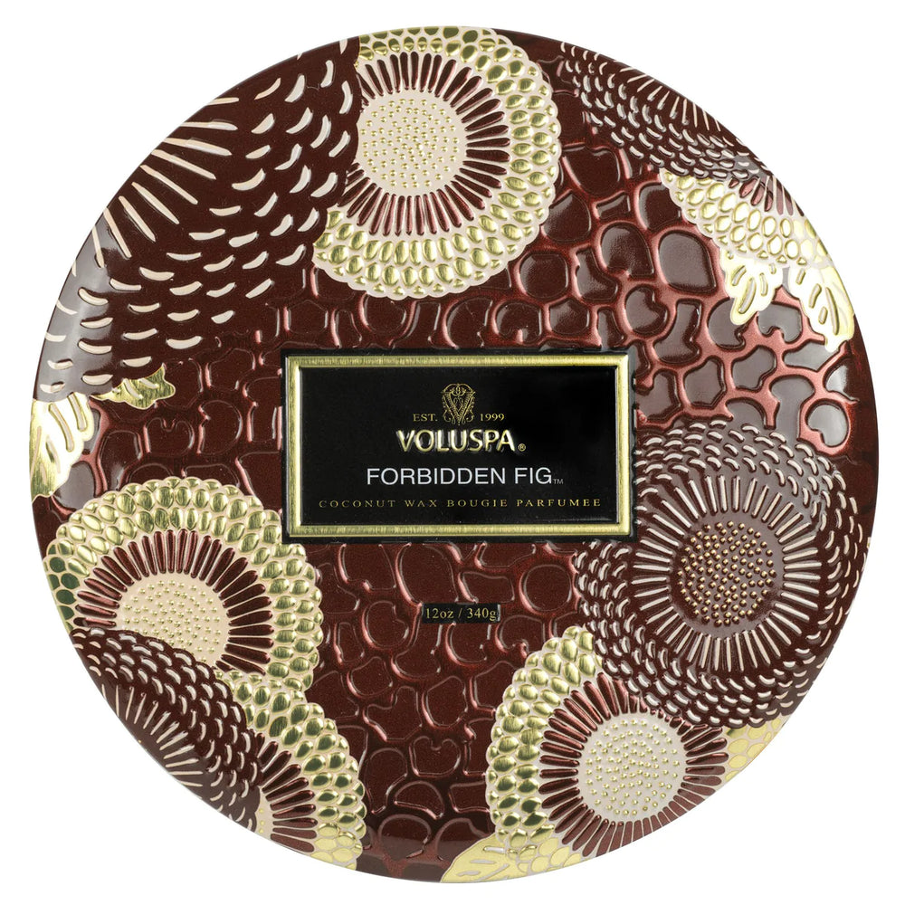 3-Wick Tin Candle – Forbidden Fig 340g