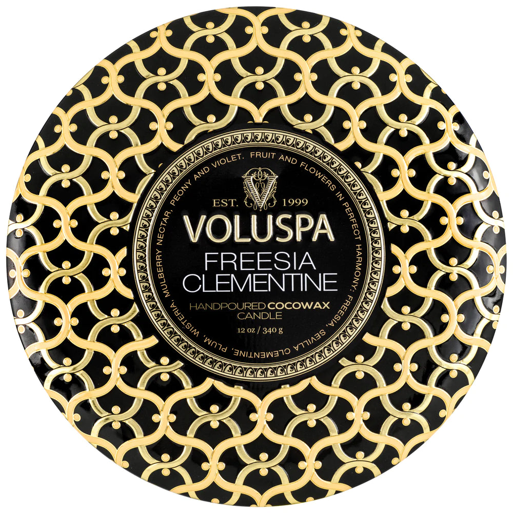 3-Wick Tin Candle – Freesia Clementine 340g